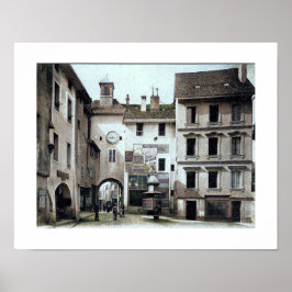 1800-talets gamla Annecy Poster