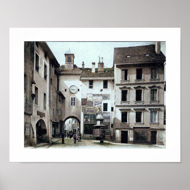 1800-talets gamla Annecy Poster (Framsidan)