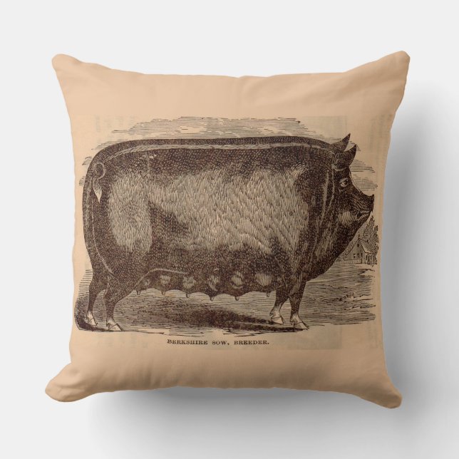 1800-talets gris-tryck Berkshire sow no 1 Kudde (Framsida)