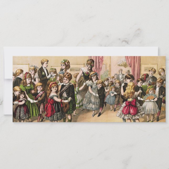 1800-talets inbjudan till Scottish Children's Boll (Framsida)