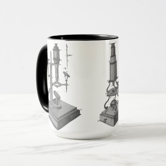 1800-talets instrument för mikroskopisk vetenskap mugg (Framsida vänster)