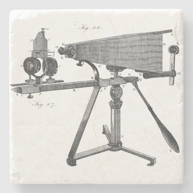 1800-talets instrument för mikroskopisk vetenskap underlägg sten (Framsidan)