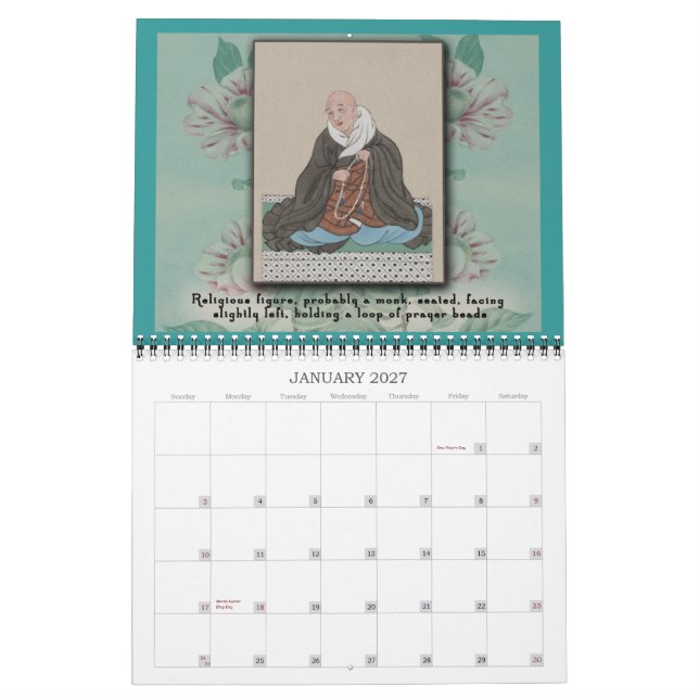 1800-talets kalender för japanska Teckning (Jan 2027)