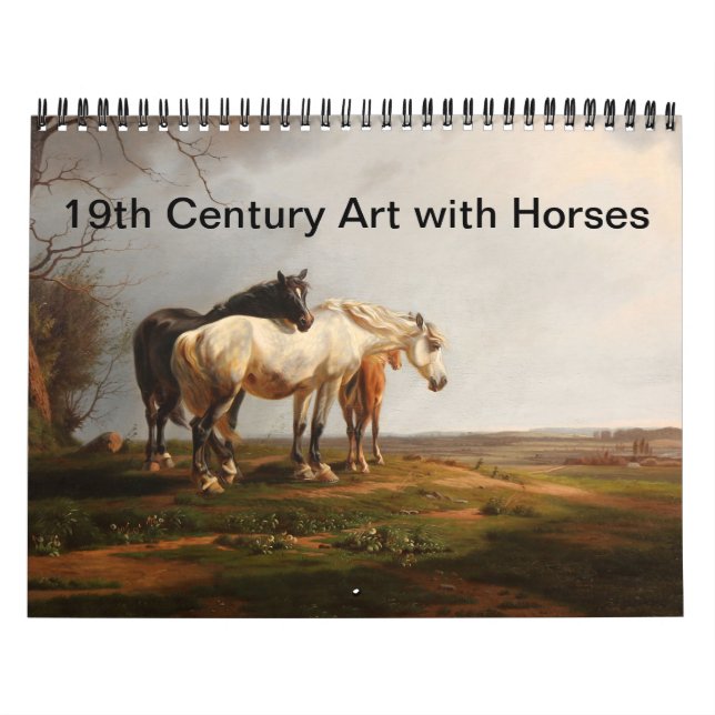 1800-talets konst med hästar kalender (Omslag)