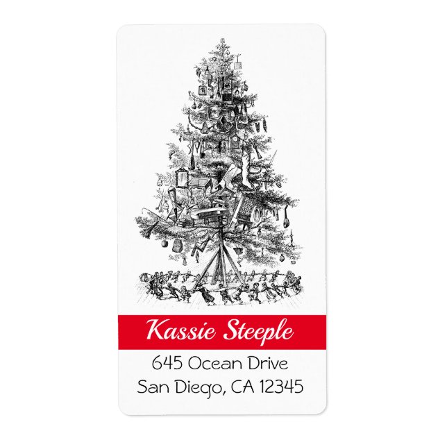 1800-talets konsthantverk som sjunger runt Julgran Fraktsedel (Framsidan)