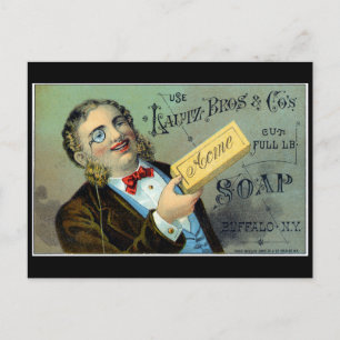 1800-talets Lautz Brothers Tvål Vykort