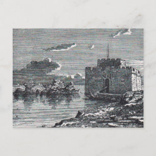 1800-talets medeltida gravering av Paphos fort Vykort