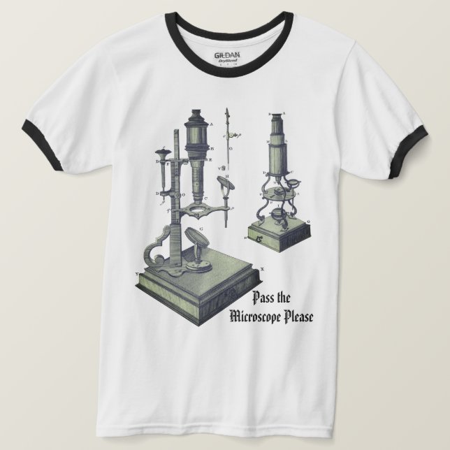 1800-talets mikroskop Antique Science nERd! Tee (Design framsida)