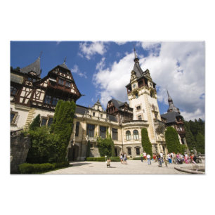 1800-talets Peles Castle, Sinaia, Rumänien 2 Fototryck