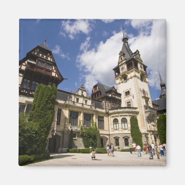 1800-talets Peles Castle, Sinaia, Rumänien 2 Magnet (Framsidan)