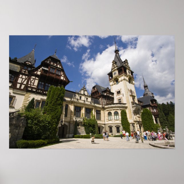 1800-talets Peles Castle, Sinaia, Rumänien 2 Poster (Framsidan)