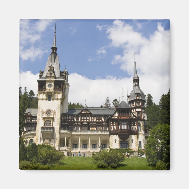 1800-talets Peles Castle, Sinaia, Rumänien Magnet (Framsidan)