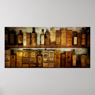 1800-talets PHARMACIST's CABINET Poster