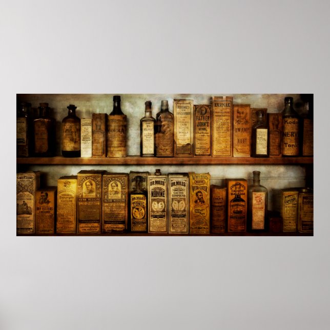 1800-talets PHARMACIST's CABINET Poster (Framsidan)