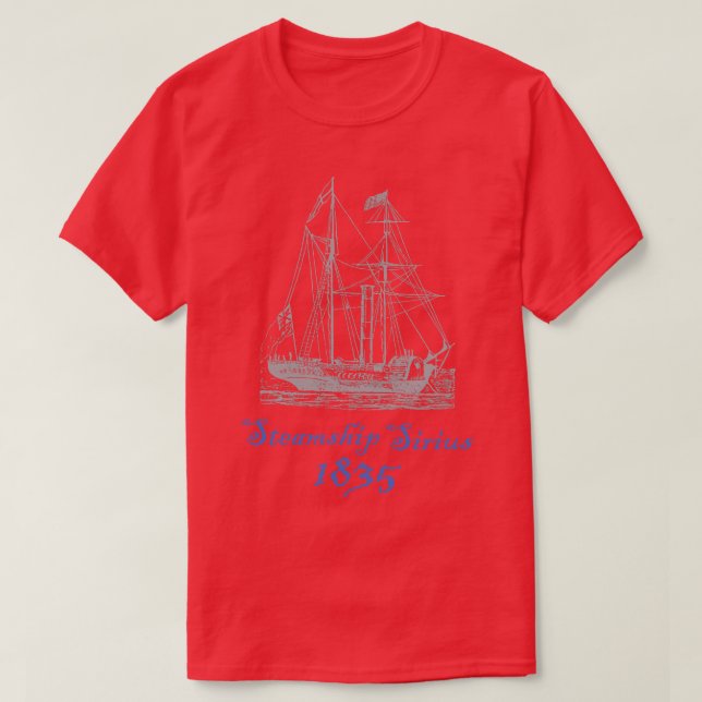 1800-talets Steamship Sirius T Shirt (Design framsida)