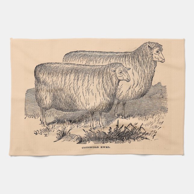 1800-talets träutskrift kökshandduk (Horisontell)