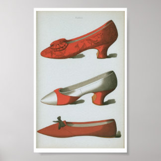 1800-talets Victorian Mode Shoe Plate XX Art. Poster