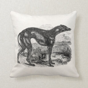 1800s för vintagevinthundhund - vinthundhundar kudde