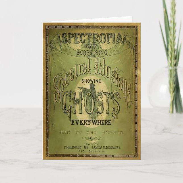 1800s Spectropia - en studie av spöken Kort (Framsida)