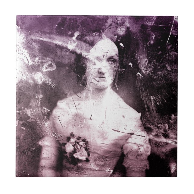 1800sVictoriankvinna Kakelplatta (Framsidan)