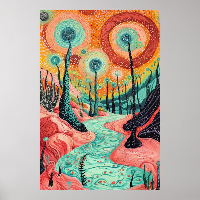 1801 Cosmic Surrealist Dreamscape Poster (Framsidan)