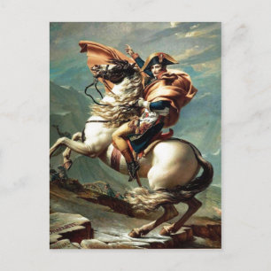 1801 Napoleon genom Alpernorna, Jacques-Louis Dav Vykort