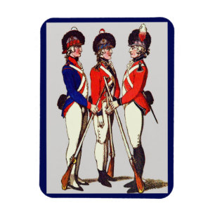 1803 Volontärsoldater i London tryckt Magnet