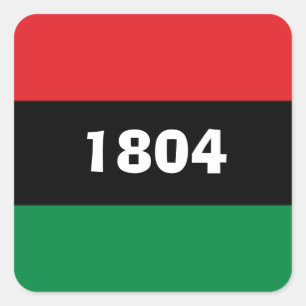 1804 Haiti Panafrikanska Färg Fyrkantigt Klistermärke