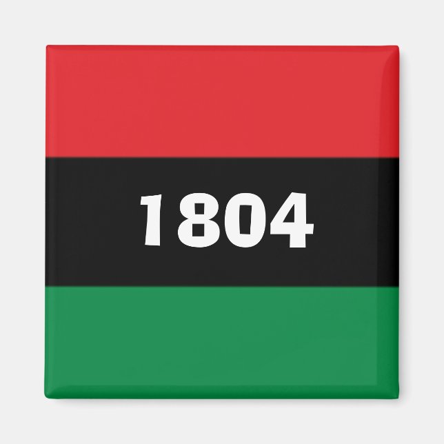 1804 Haiti Panafrikanska Färg  Magnet (Framsidan)