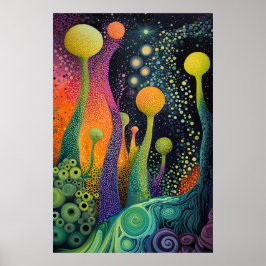 1805 Cosmic Surrealist Dreamscape Poster