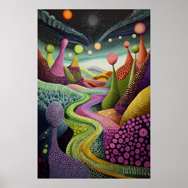 1806 Cosmic Surrealist Dreamscape Poster (Framsidan)