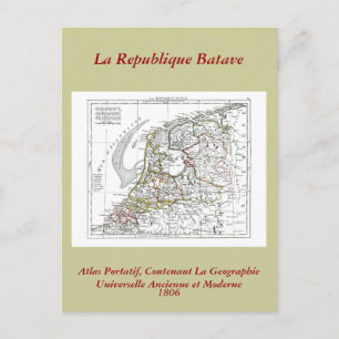 1806 Karta - La Republicque Batave Vykort