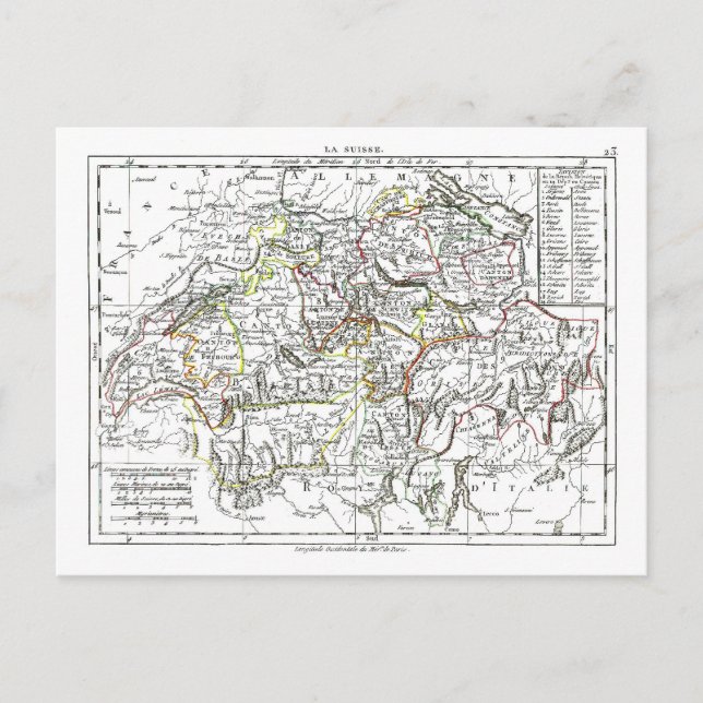 1806 Karta-La Suisse Vykort (Framsida)