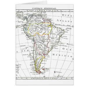 1806 karta - L'Amérique Méridionale Hälsningskort