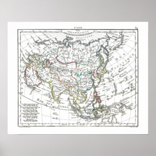 1806 Karta-L'Asie Poster