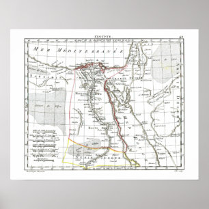 1806 Karta - L'egypte Poster
