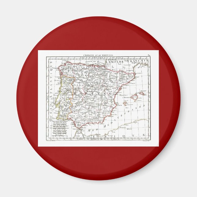 1806 Karta - L'Espagne et le Portugal Magnet (Framsidan)