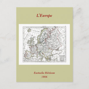 1806 Karta - L'Europe Vykort