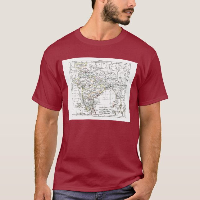 1806 karta - L'Inde Tee Shirt (Framsida)