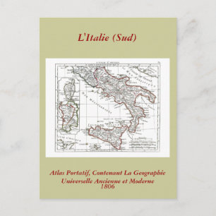 1806 Karta - L'Italie (Sud) Vykort