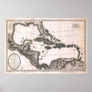 1806 Väster och Bukt Karta Poster