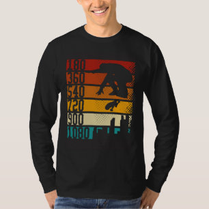 180 360 540 720 900 1080 Skateboardåkning Skateboa T Shirt