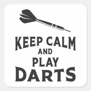 180 Dart Dart Dartboard Behålla Lugn Game Funny Gi Fyrkantigt Klistermärke