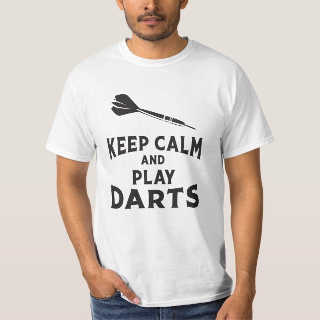 180 Dart Dart Dartboard Behålla Lugn Game Funny Gi T Shirt (Framsida)