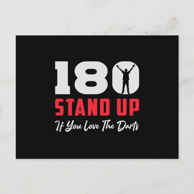180 Darts Bullseye Dart Dartboard Arrow Funny Gift Vykort (Framsida)