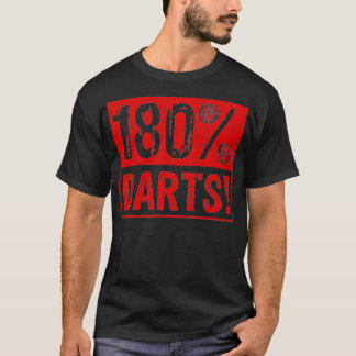 180 Darts Funny Darts Älskare Player T Shirt