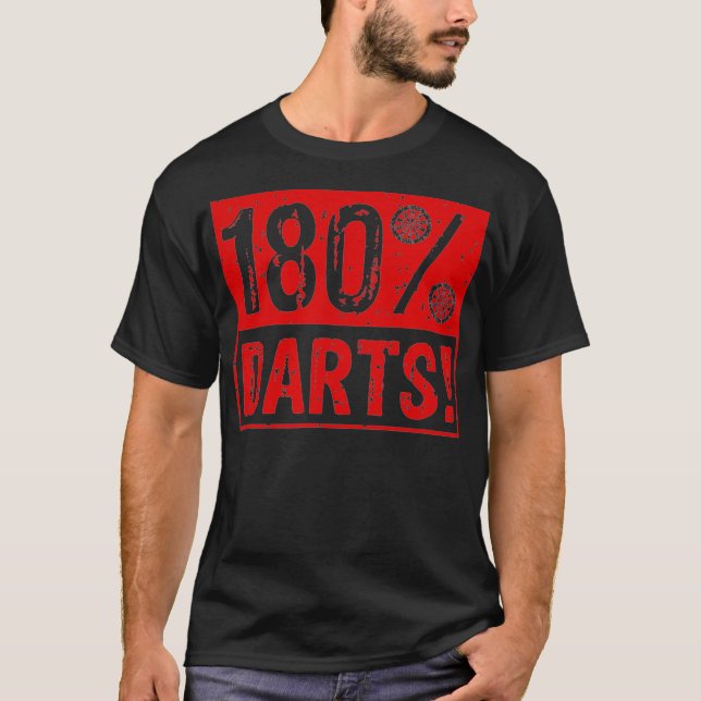 180 Darts Funny Darts Älskare Player T Shirt (Framsida)