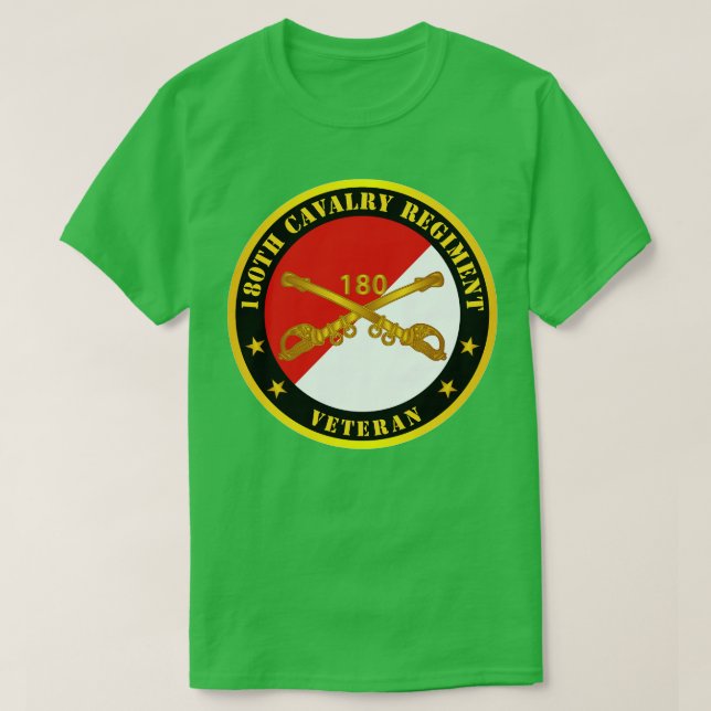 180:e kavalleriregatet Gren Veteran Red White X T Shirt (Design framsida)