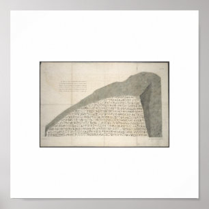 1810 Rosetta Stone Heiroglyph Bild Poster