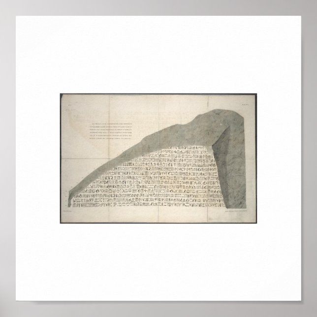 1810 Rosetta Stone Heiroglyph Bild Poster (Framsidan)